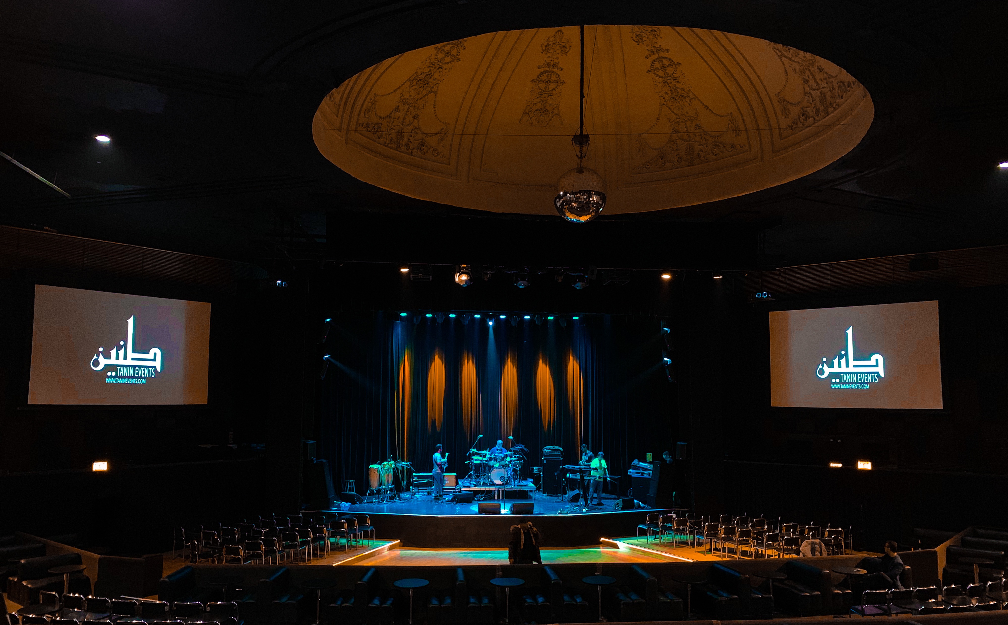 Tanin Events concert at an elegant Chicago venue featuring live Persian music performance with professional stage lighting and production