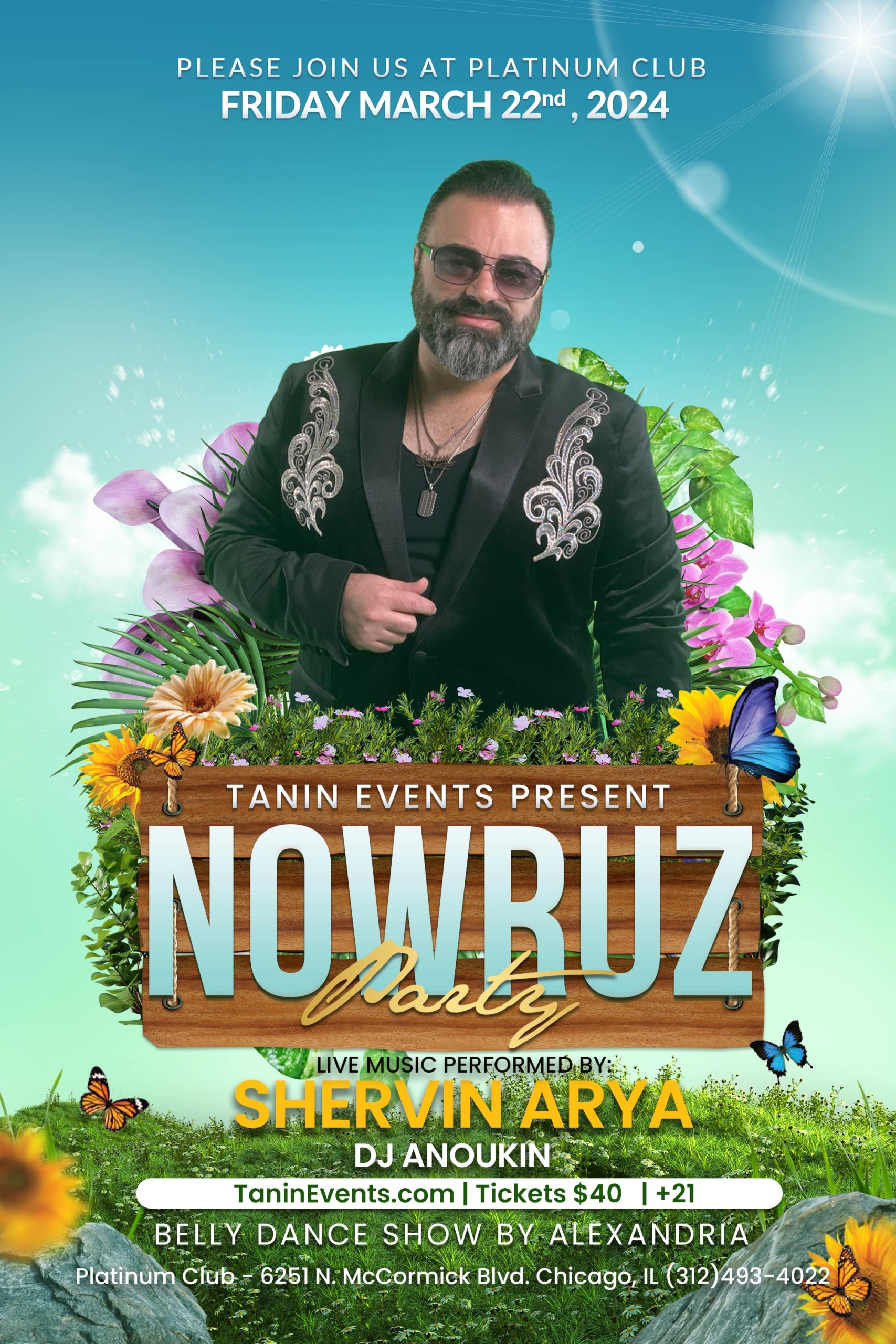 Nowruz party chicago, shervin arya, chicago persian events, persian party chicago